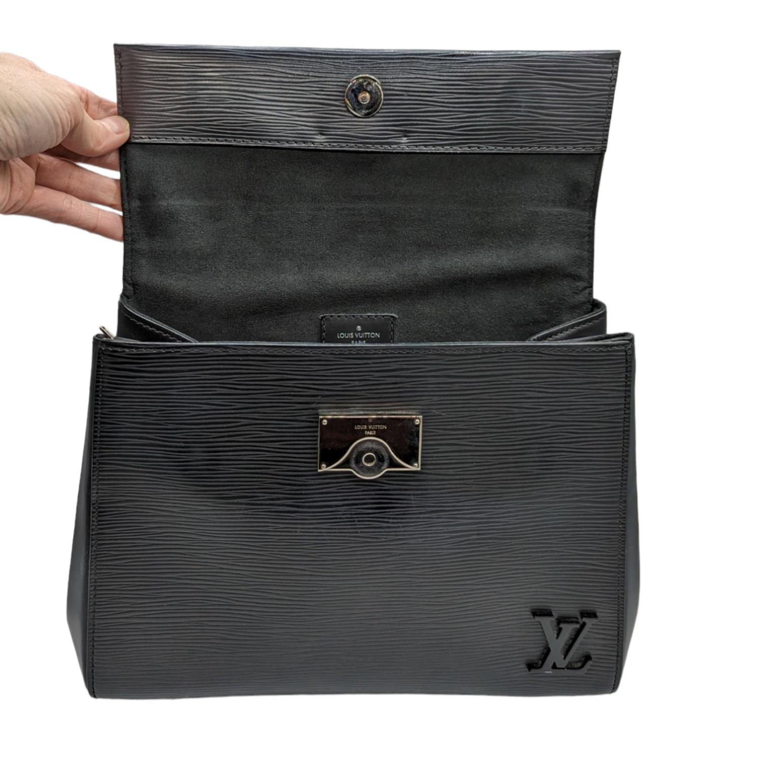 Louis Vuitton Black EPI Cluny BB Top Handle Bag 1