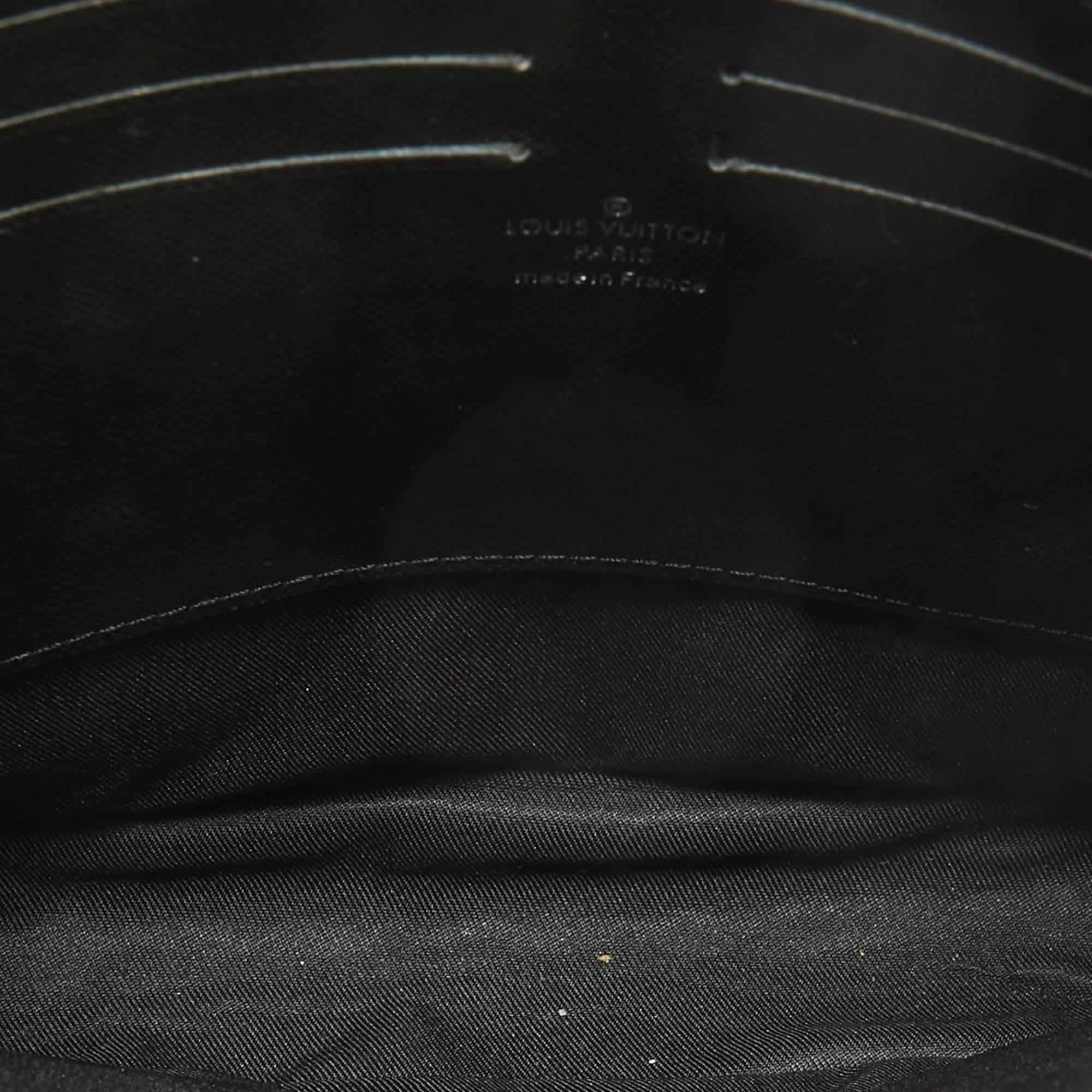 Louis Vuitton Black Epi Damier Graphite Pochette Voyage MM Pouch 6