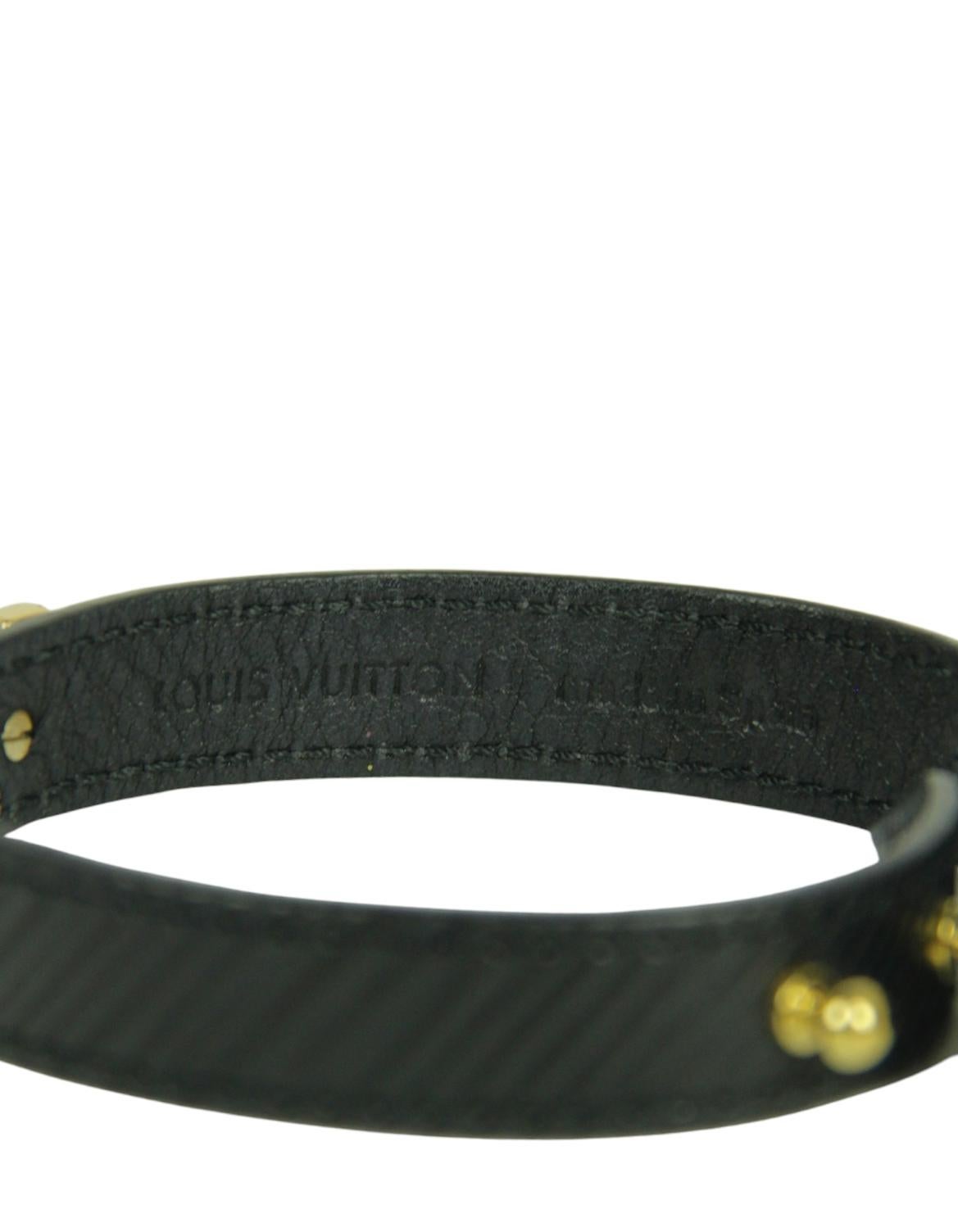 Louis Vuitton Black Epi Gold/Silver Twist Bracelet 1