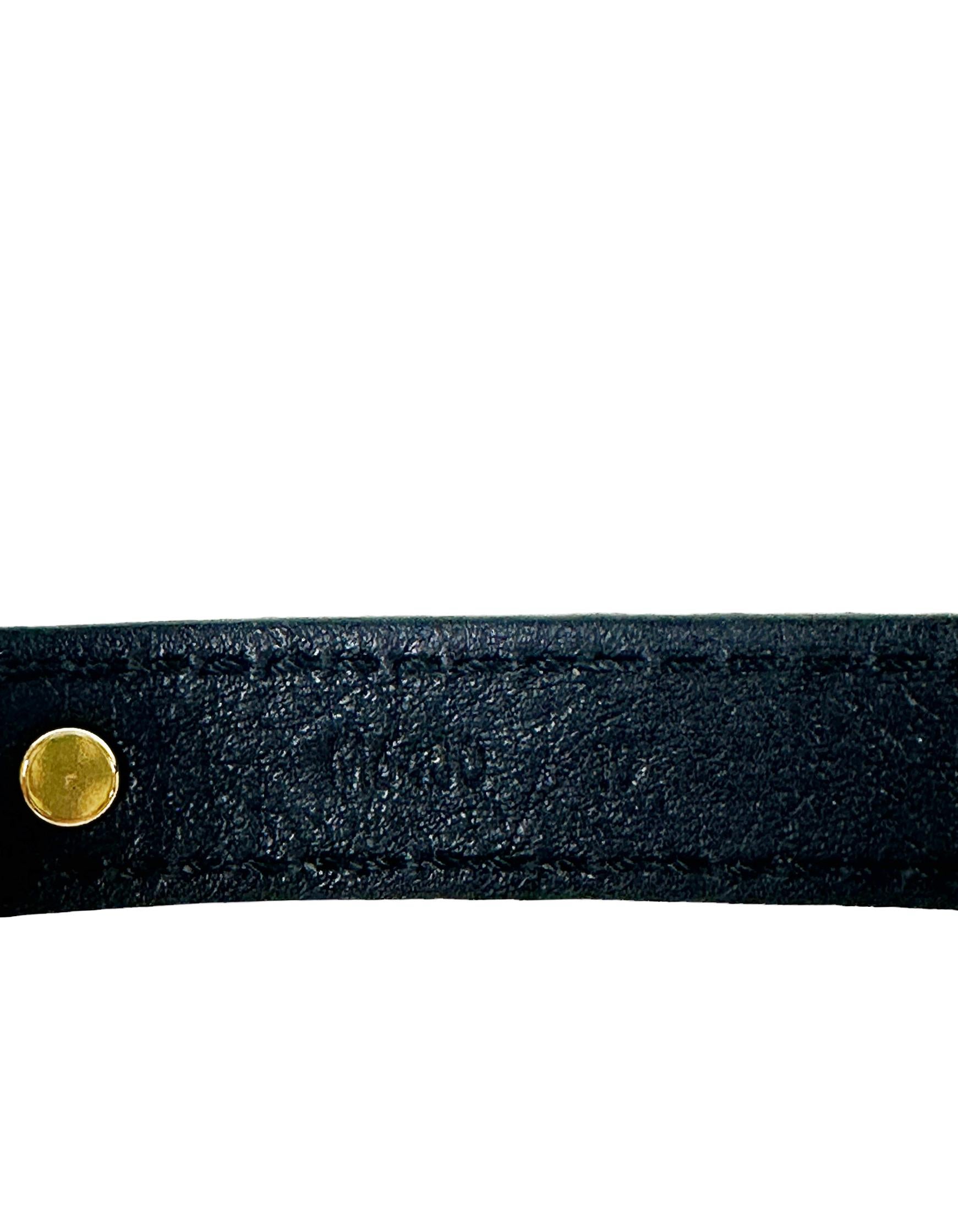 Louis Vuitton Black Epi Gold/Silver Twist Bracelet 2