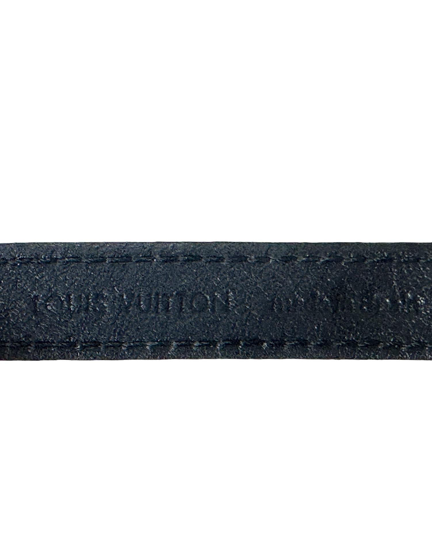 Louis Vuitton Black Epi Gold/Silver Twist Bracelet 3