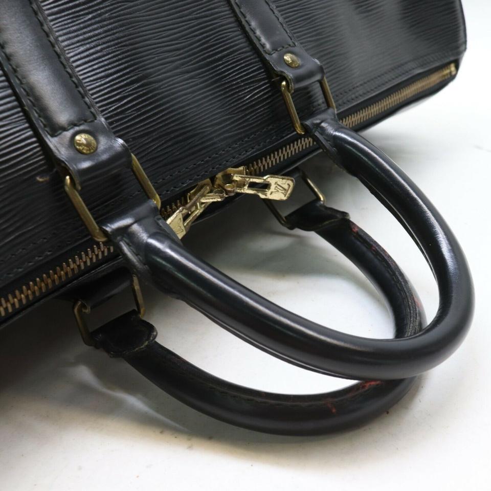 Louis Vuitton Black Epi Keepall 45 Duffle Bag PM 862202 8