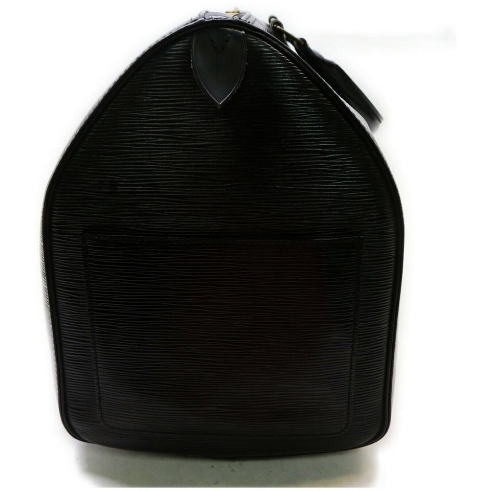 Louis Vuitton Black Epi Keepall 45 Duffle Bag PM 862202 9