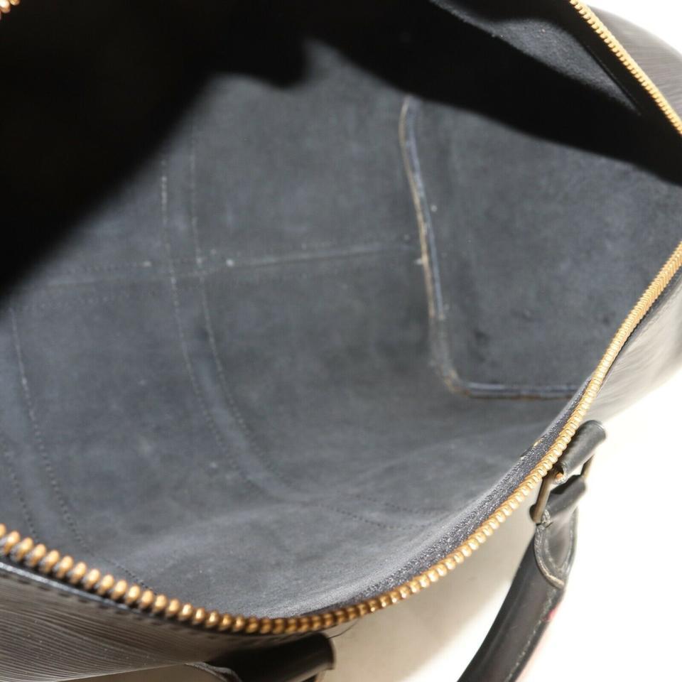Women's Louis Vuitton Black Epi Keepall 45 Duffle Bag PM 862202