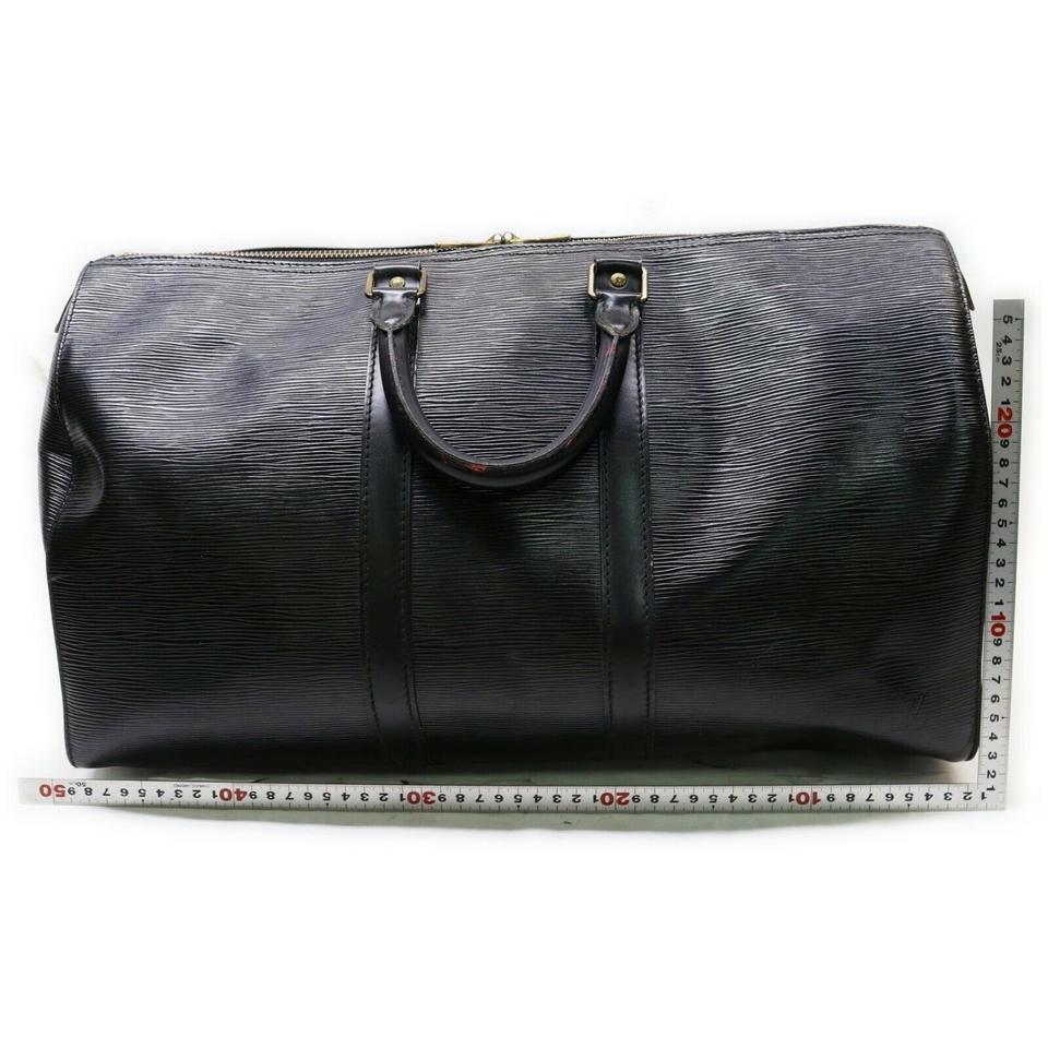Louis Vuitton Black Epi Keepall 45 Duffle Bag PM 862202 6