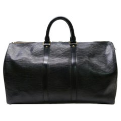 Louis Vuitton Black Epi Keepall 45 Duffle Bag PM 862202