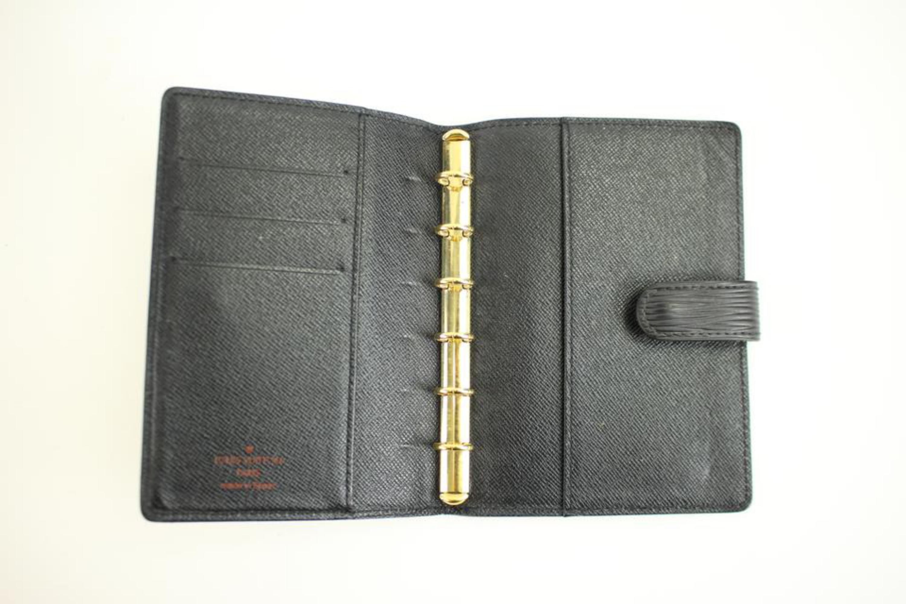 Women's or Men's Louis Vuitton Black Epi Leather Agenda Pm 48lva12317 For Sale