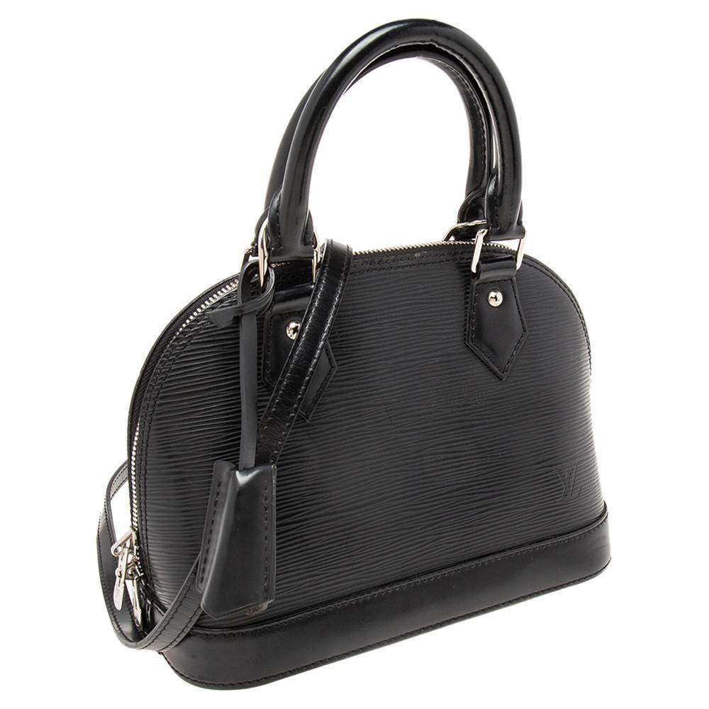 Women's Louis Vuitton Black Epi Leather Alma BB Bag