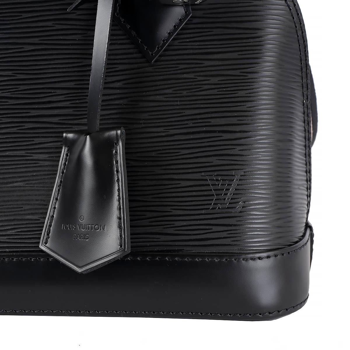 LOUIS VUITTON black Epi leather ALMA BB w JACQUARD STRAP Shoulder Bag 3