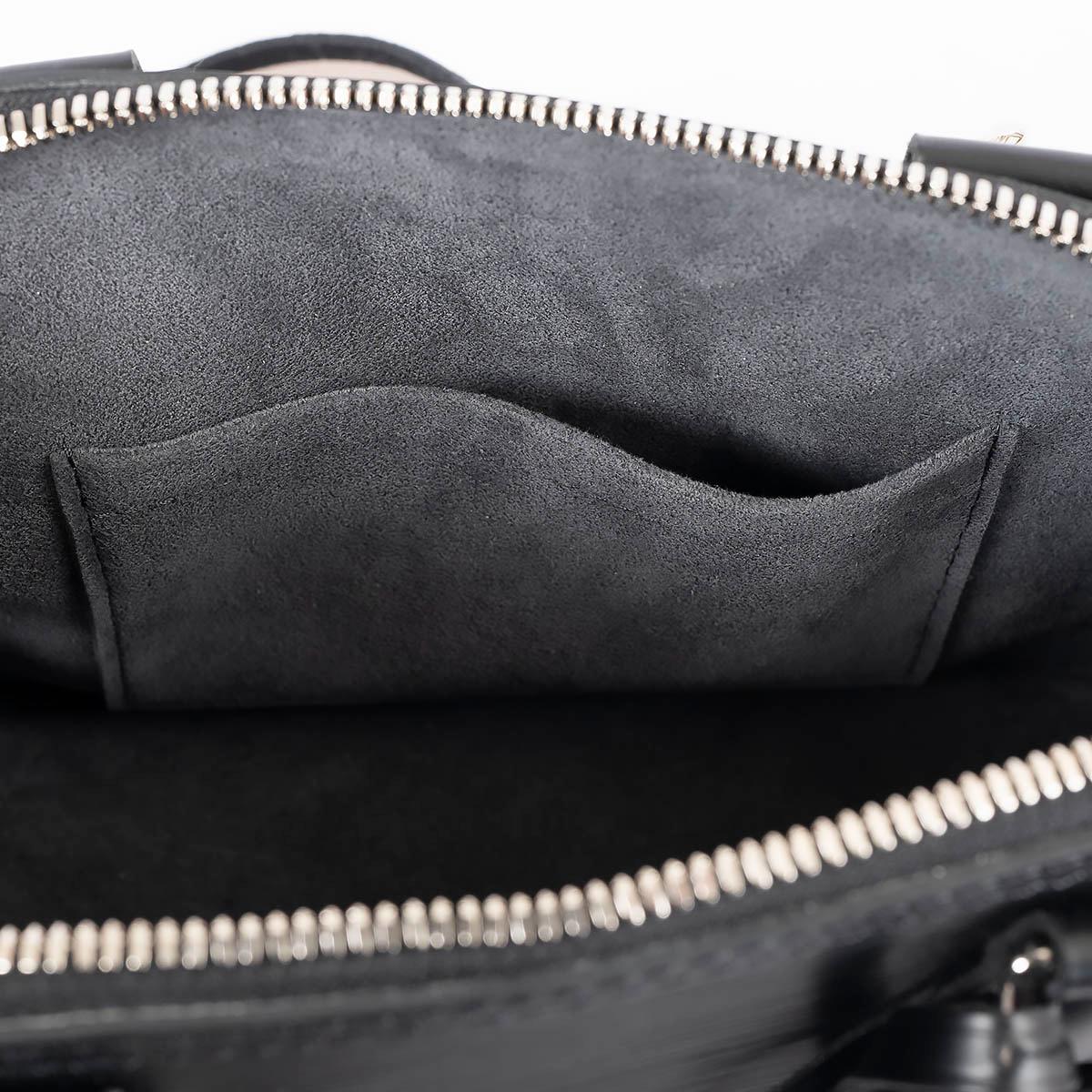 LOUIS VUITTON black Epi leather ALMA BB w JACQUARD STRAP Shoulder Bag 4