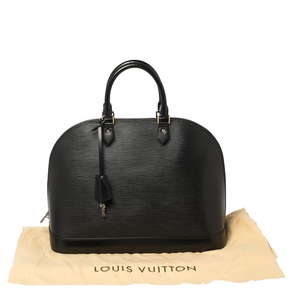 Louis Vuitton Black Epi Leather Alma GM Bag 7