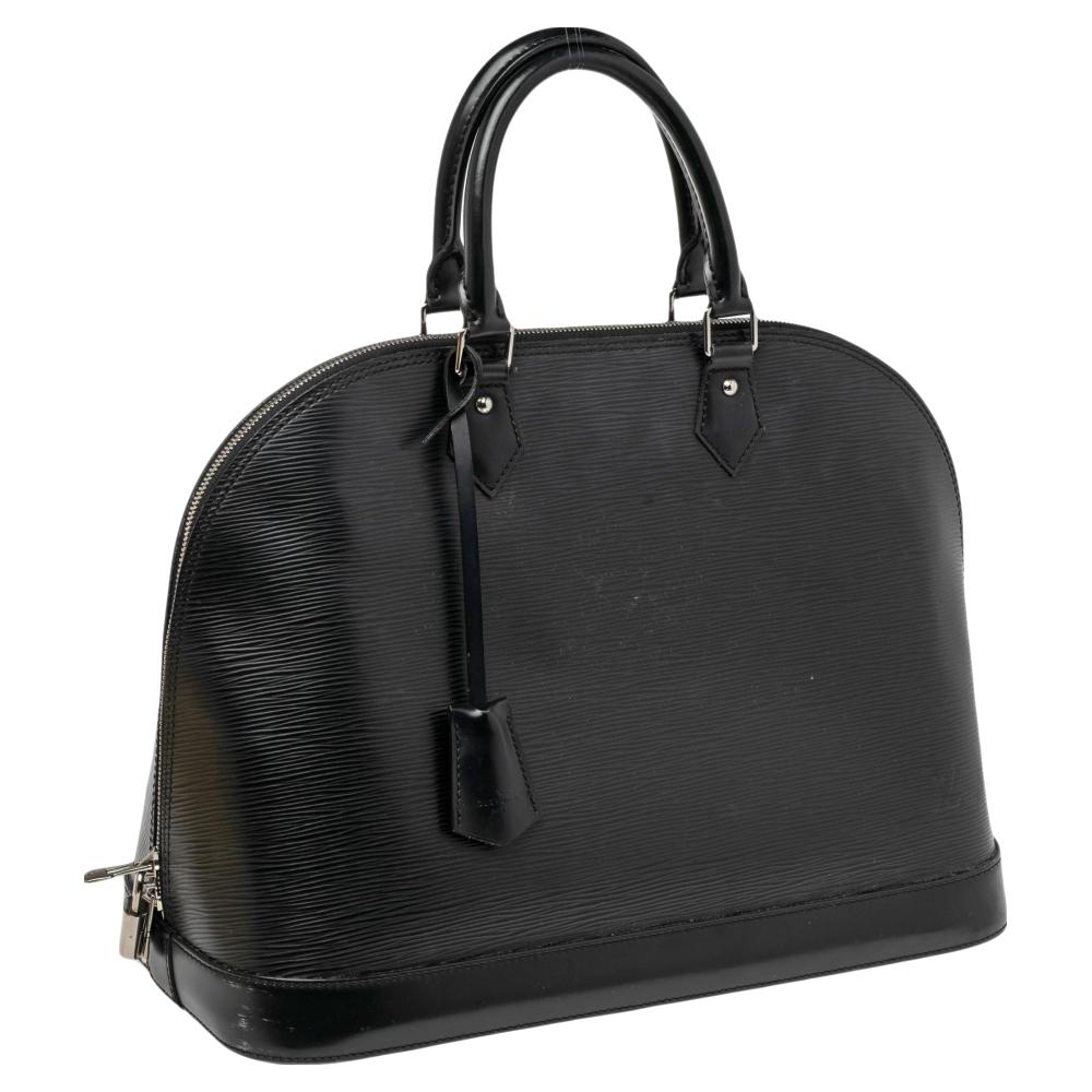 Louis Vuitton Black Epi Leather Alma GM Bag 3