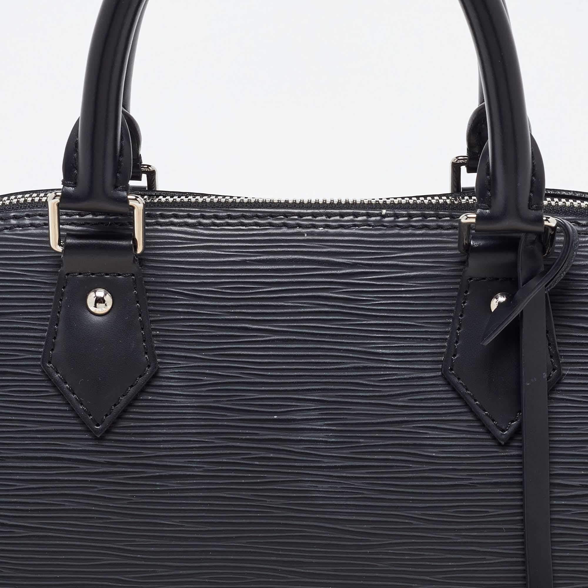 Louis Vuitton Black Epi Leather Alma MM Bag 1