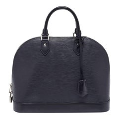 Louis Vuitton Schwarz Epi Leder Alma MM Tasche