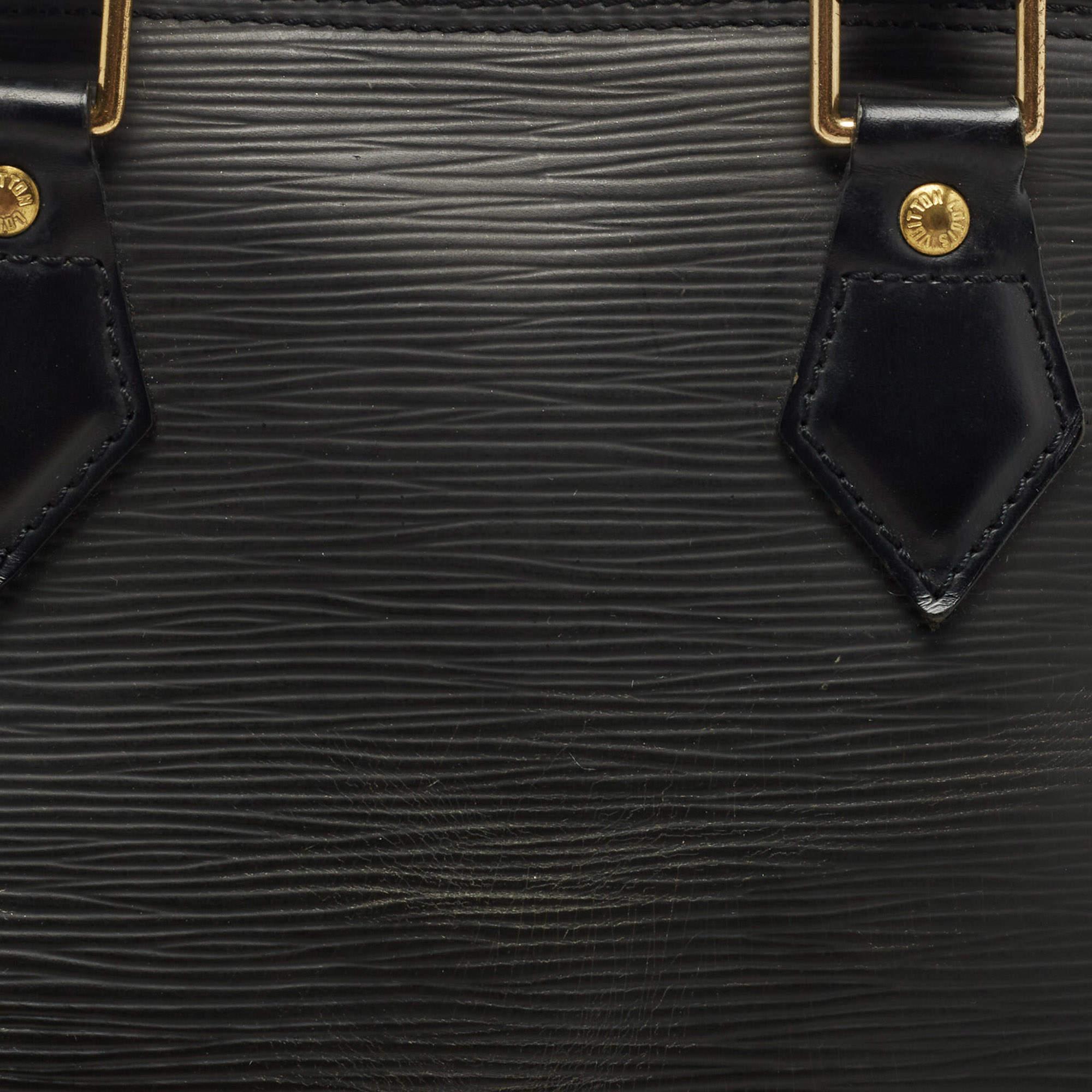 Louis Vuitton Black Epi Leather Alma PM Bag 8