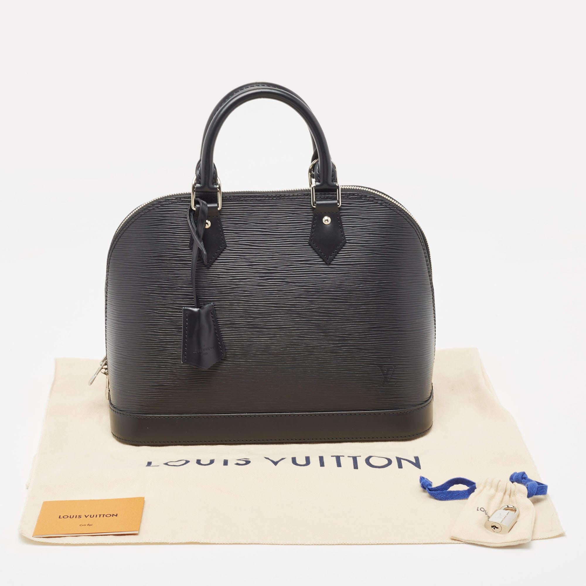 Louis Vuitton Black Epi Leather Alma PM Bag 9