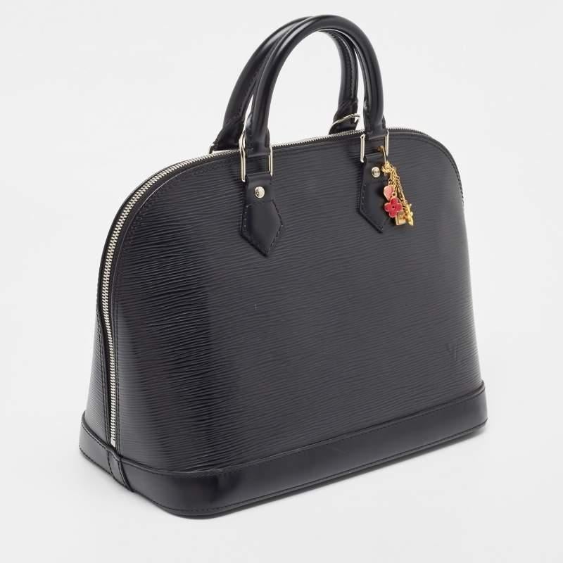 Women's Louis Vuitton Black Epi Leather Alma PM Bag