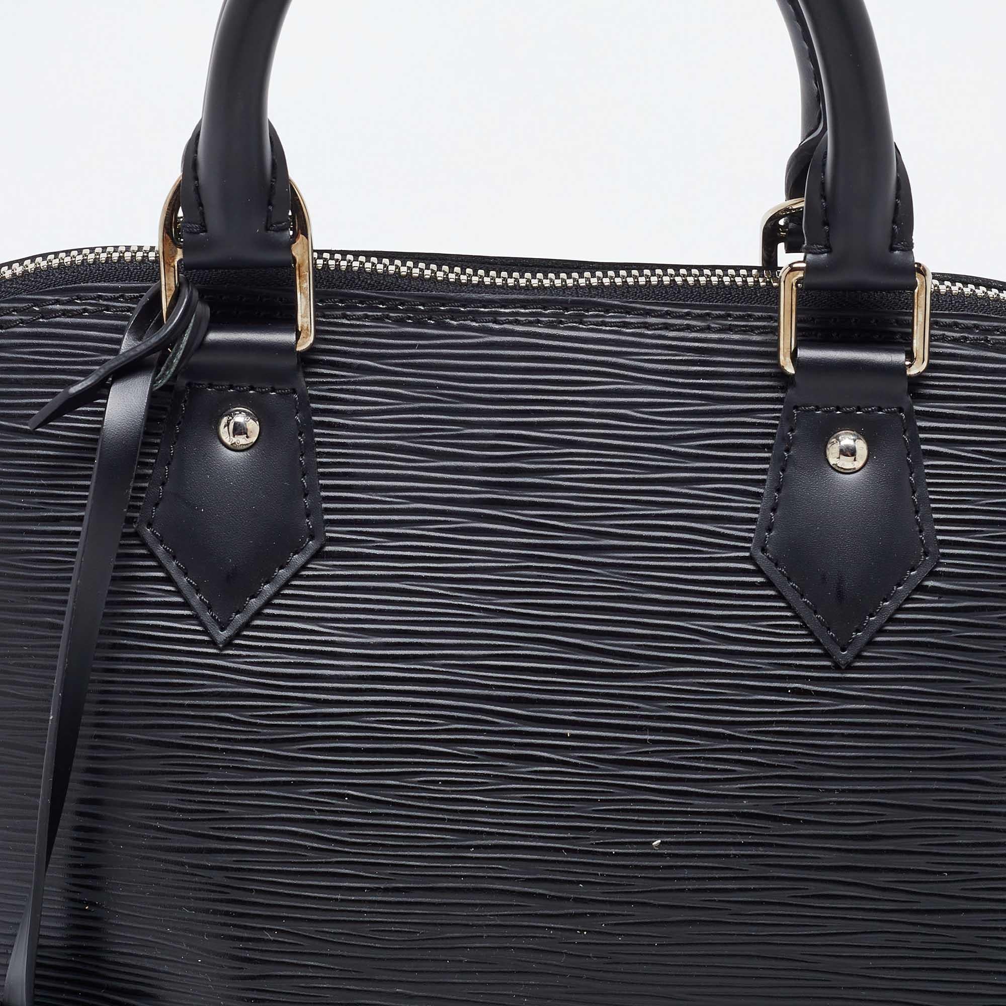 Louis Vuitton Black Epi Leather Alma PM Bag 2