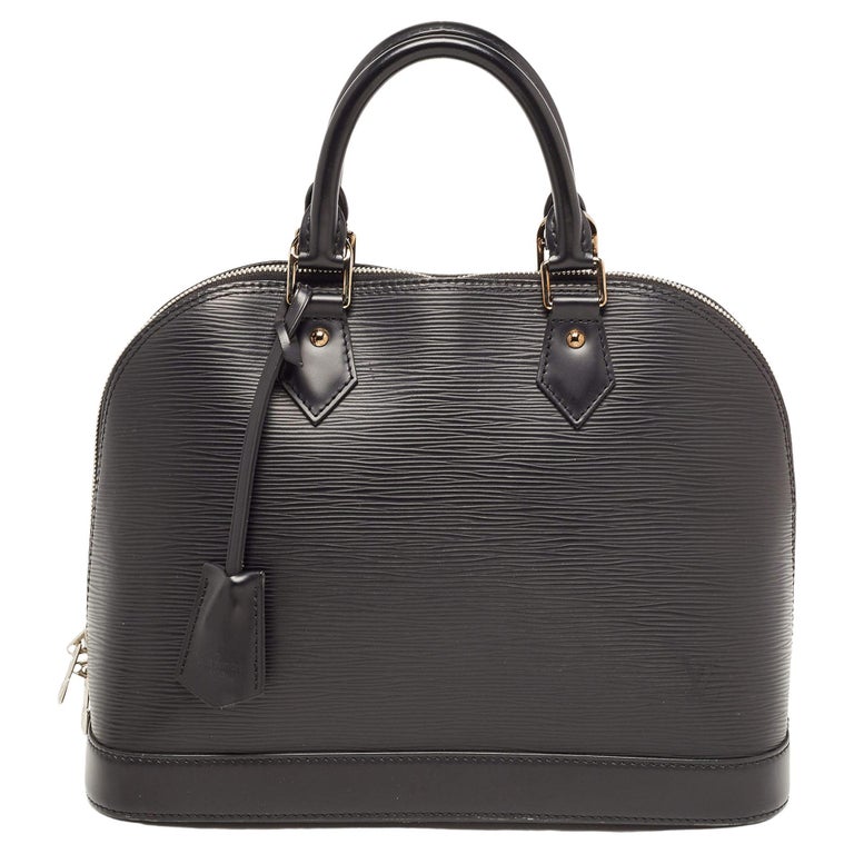 Louis Vuitton Alma PM petite epi fuchsia leather handbag silver