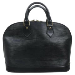Vintage Louis Vuitton Black Epi Leather Alma PM Bowler bag 862987 