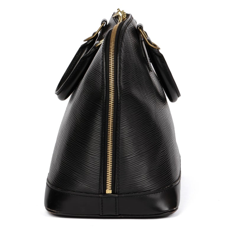 Women's LOUIS VUITTON Black Epi Leather Alma PM For Sale