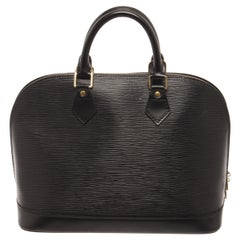Schwarze Epi Leder Alma PM Umhängetasche von Louis Vuitton