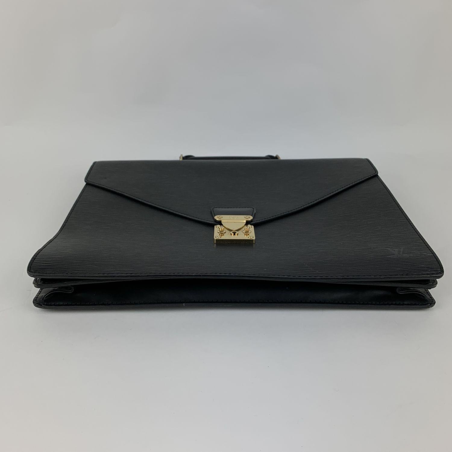 Louis Vuitton Black Epi Leather Ambassadeur Briefcase Business Bag 1