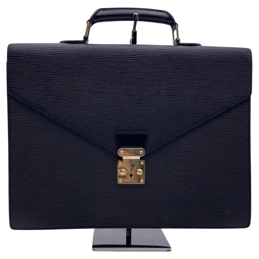 Louis Vuitton Black Epi Leather Briefcase at 1stDibs louis vuitton