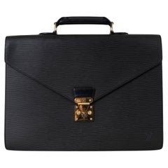 Sac porte-documents AMBASSADOR Louis Vuitton en cuir Epi noir