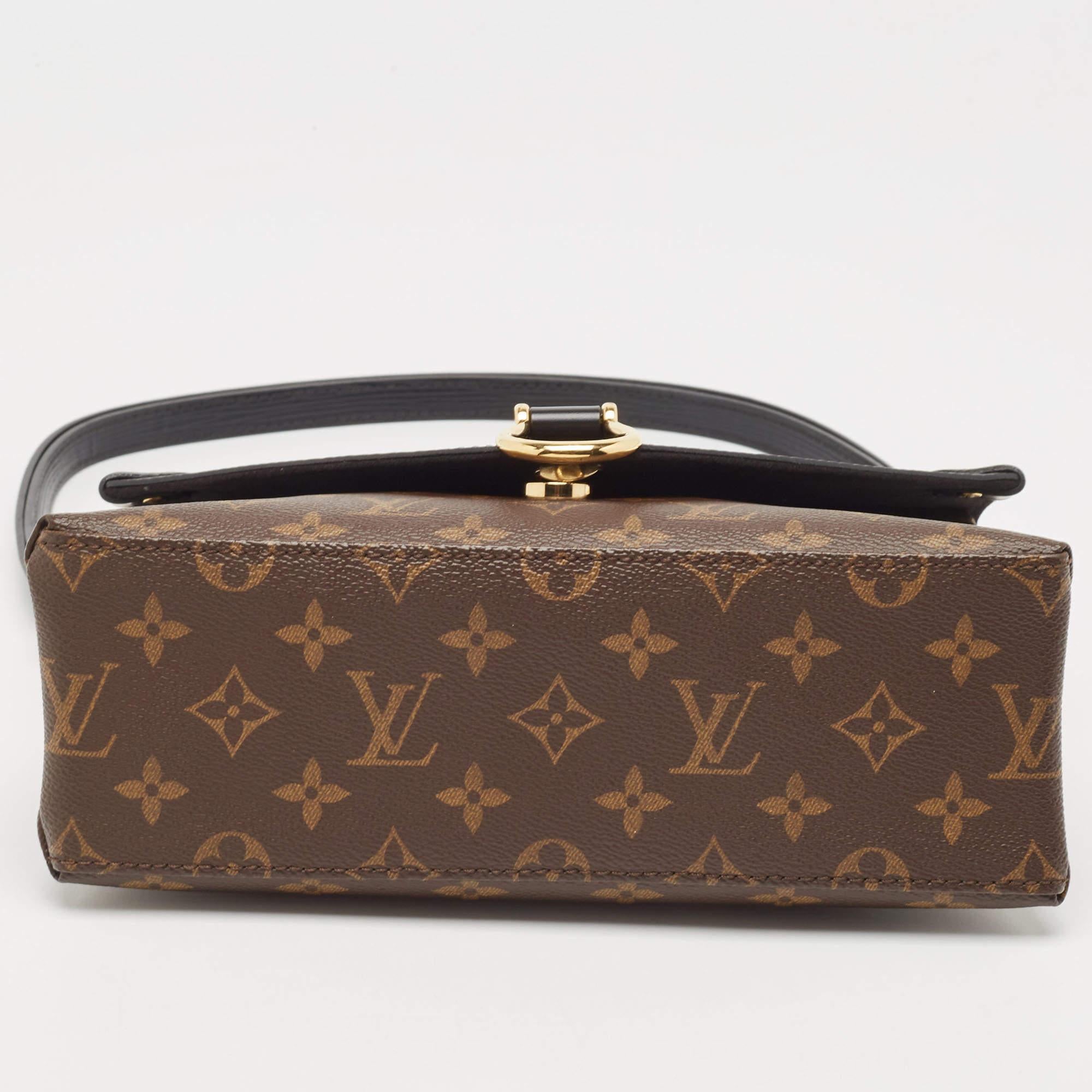 Louis Vuitton Black Epi Leather and Monogram Canvas Saint Michel Bag For Sale 7