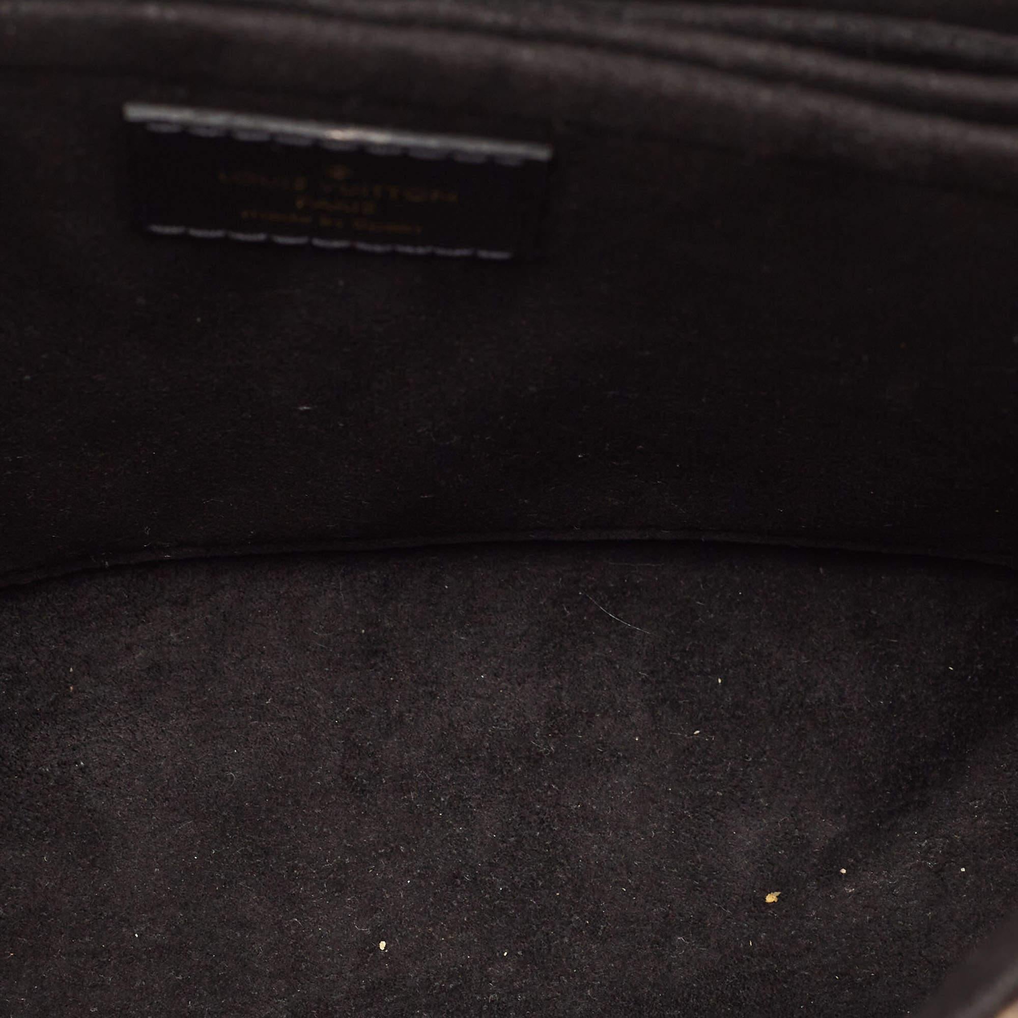 Louis Vuitton Black Epi Leather and Monogram Canvas Saint Michel Bag 3