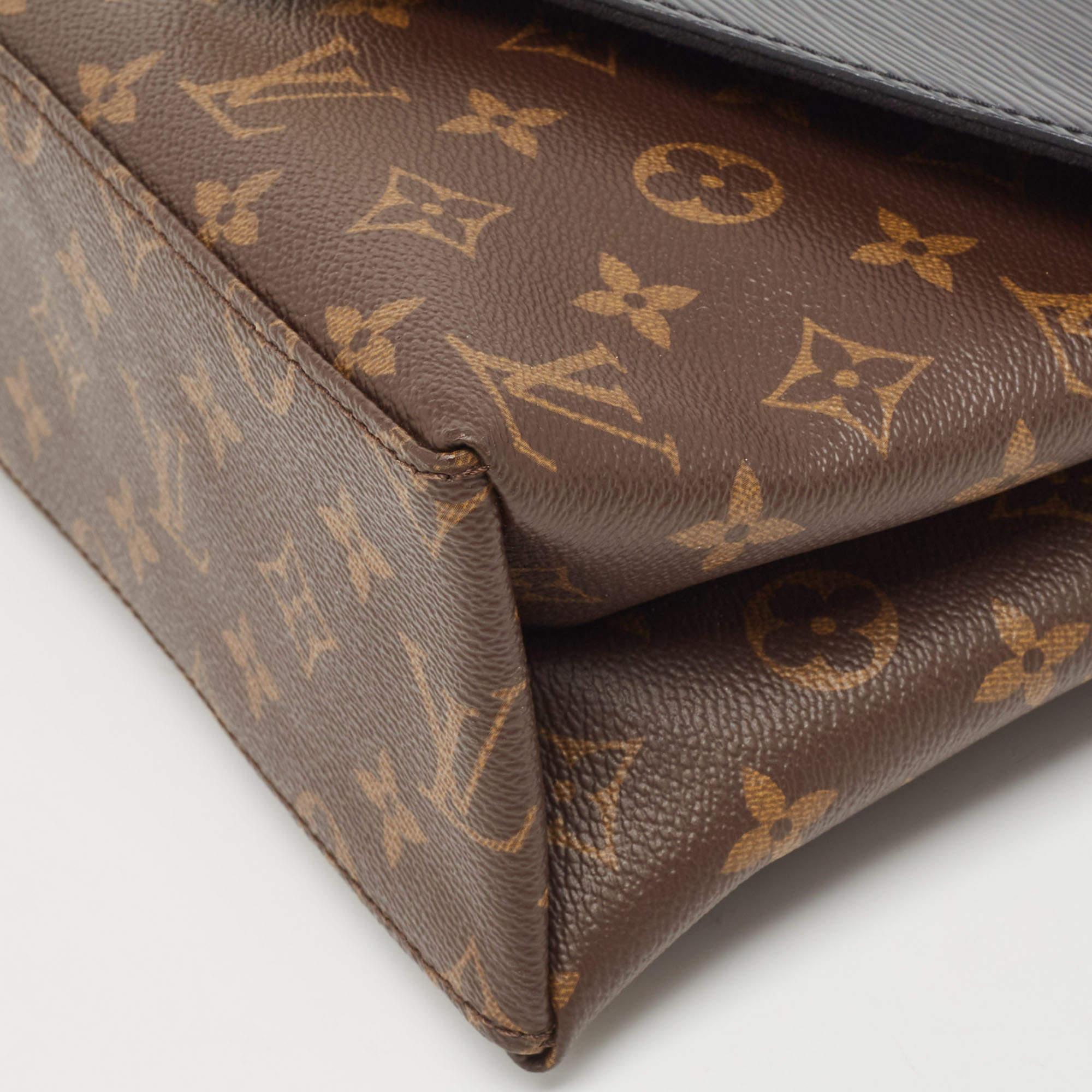 Louis Vuitton Black Epi Leather and Monogram Canvas Saint Michel Bag 5