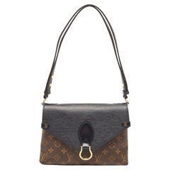 Used Louis Vuitton Black Epi Leather and Monogram Canvas Saint Michel Bag