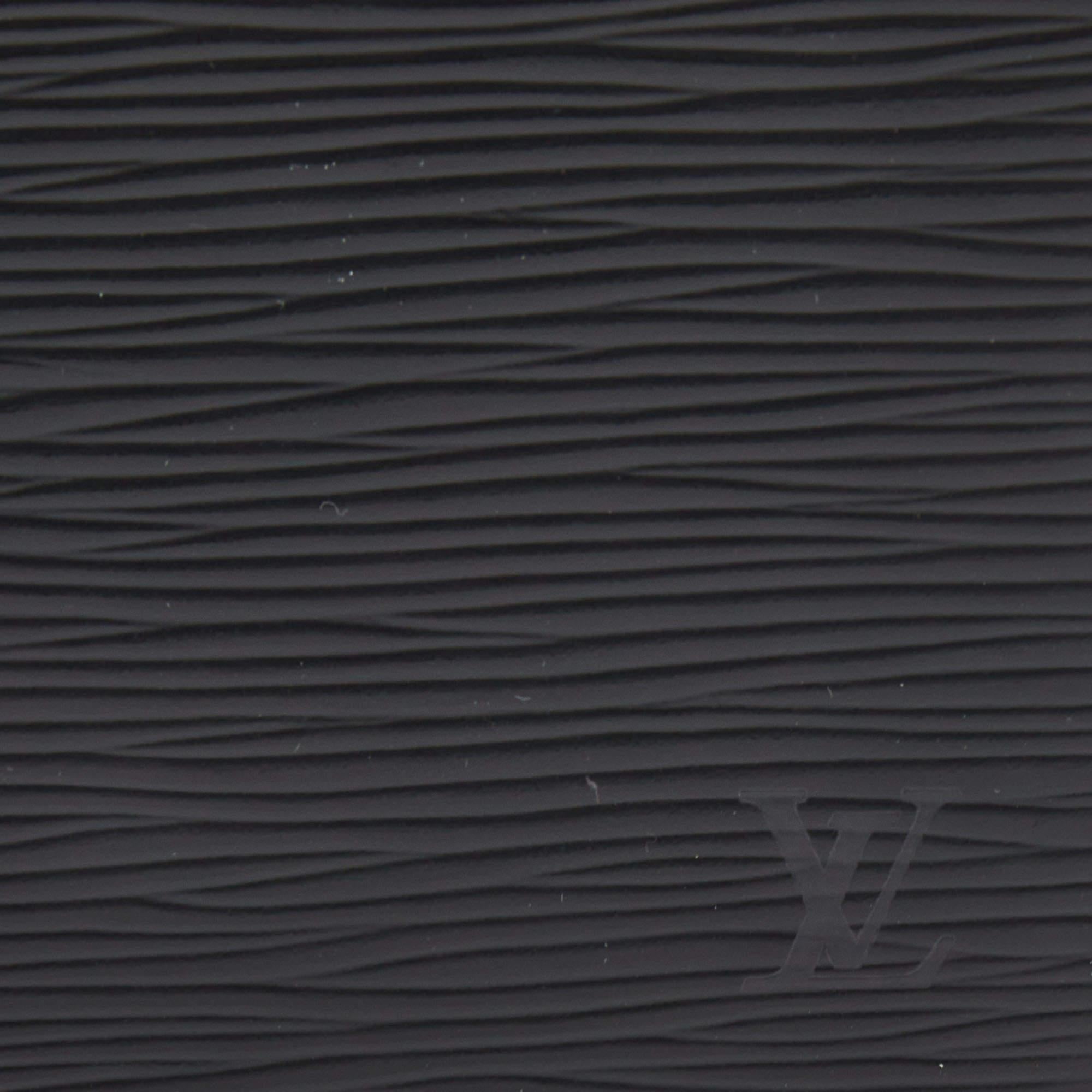 Women's Louis Vuitton Black Epi Leather Bifold Document Holder For Sale