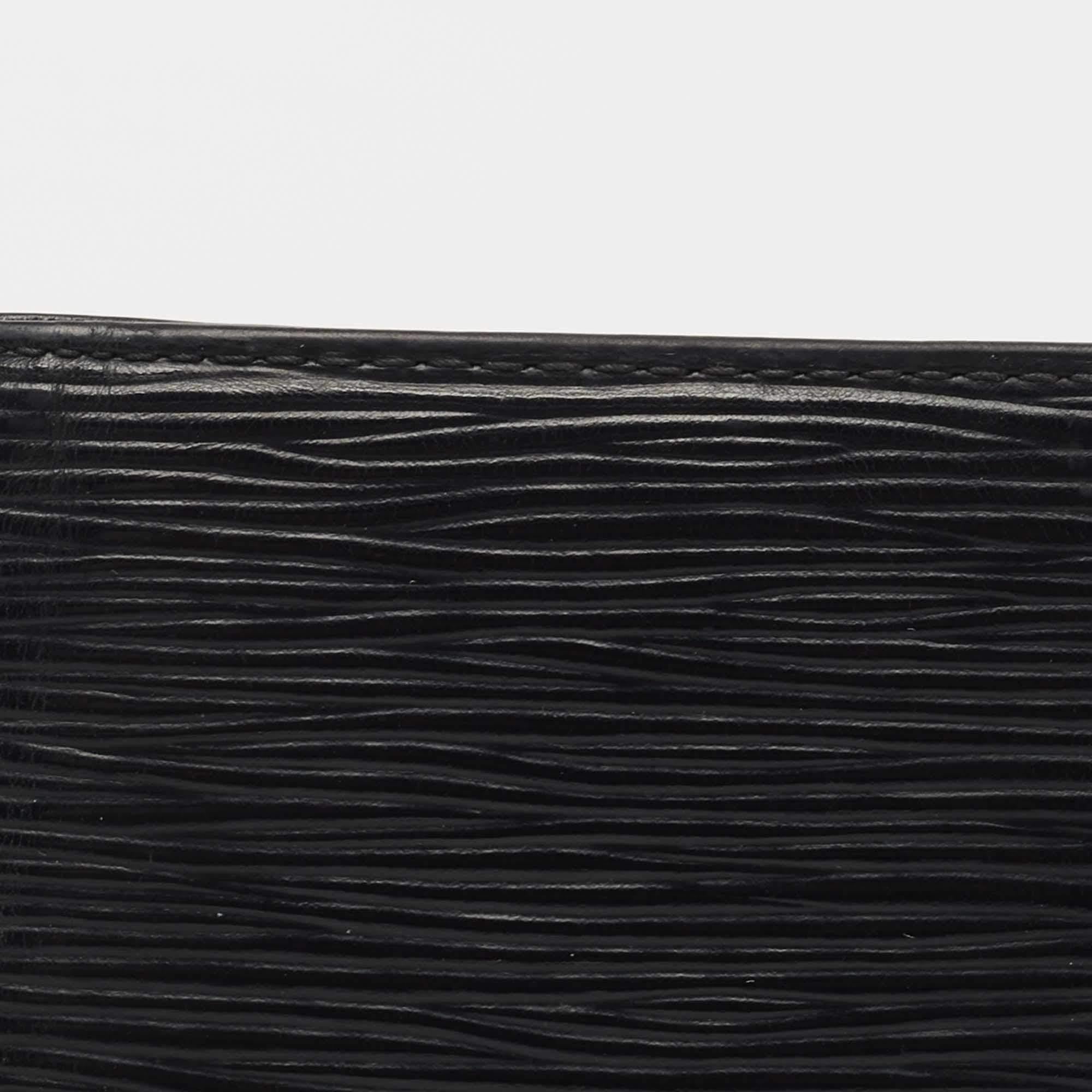 Louis Vuitton Black Epi Leather Bifold Long Wallet For Sale 6