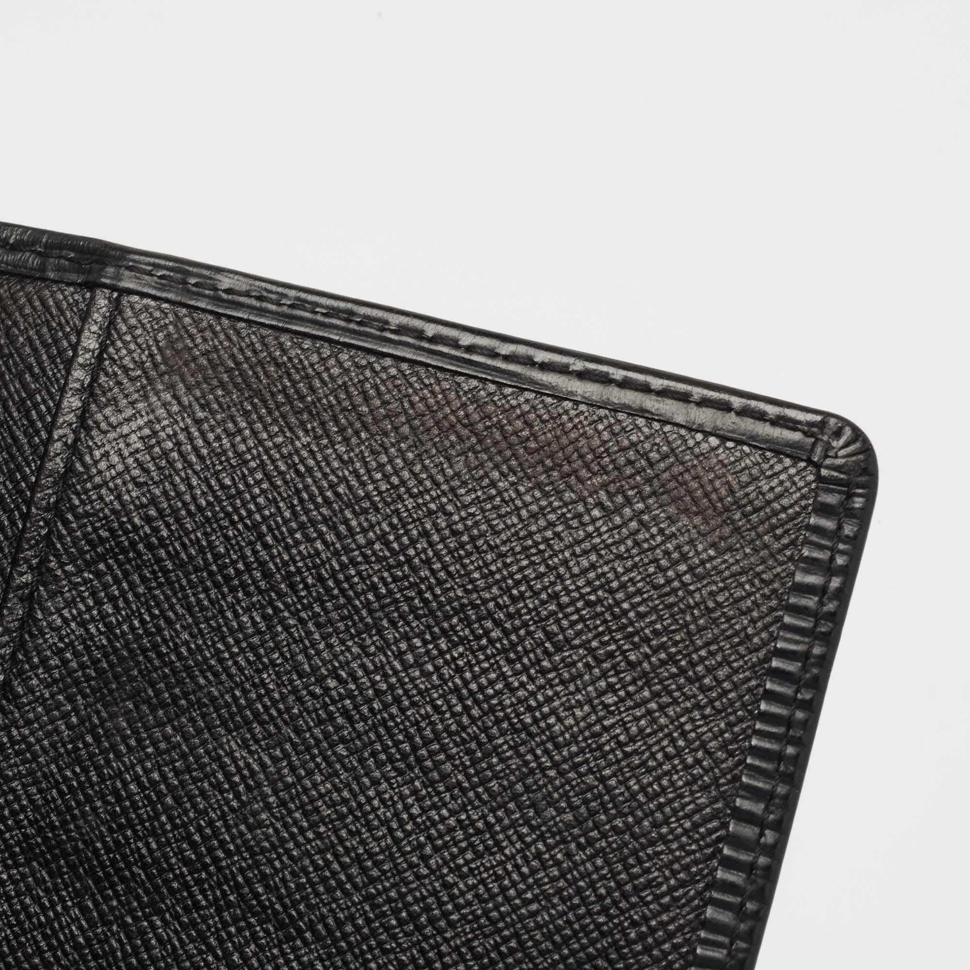 Louis Vuitton Schwarz Epi Leder Bifold Lange Brieftasche im Angebot 7