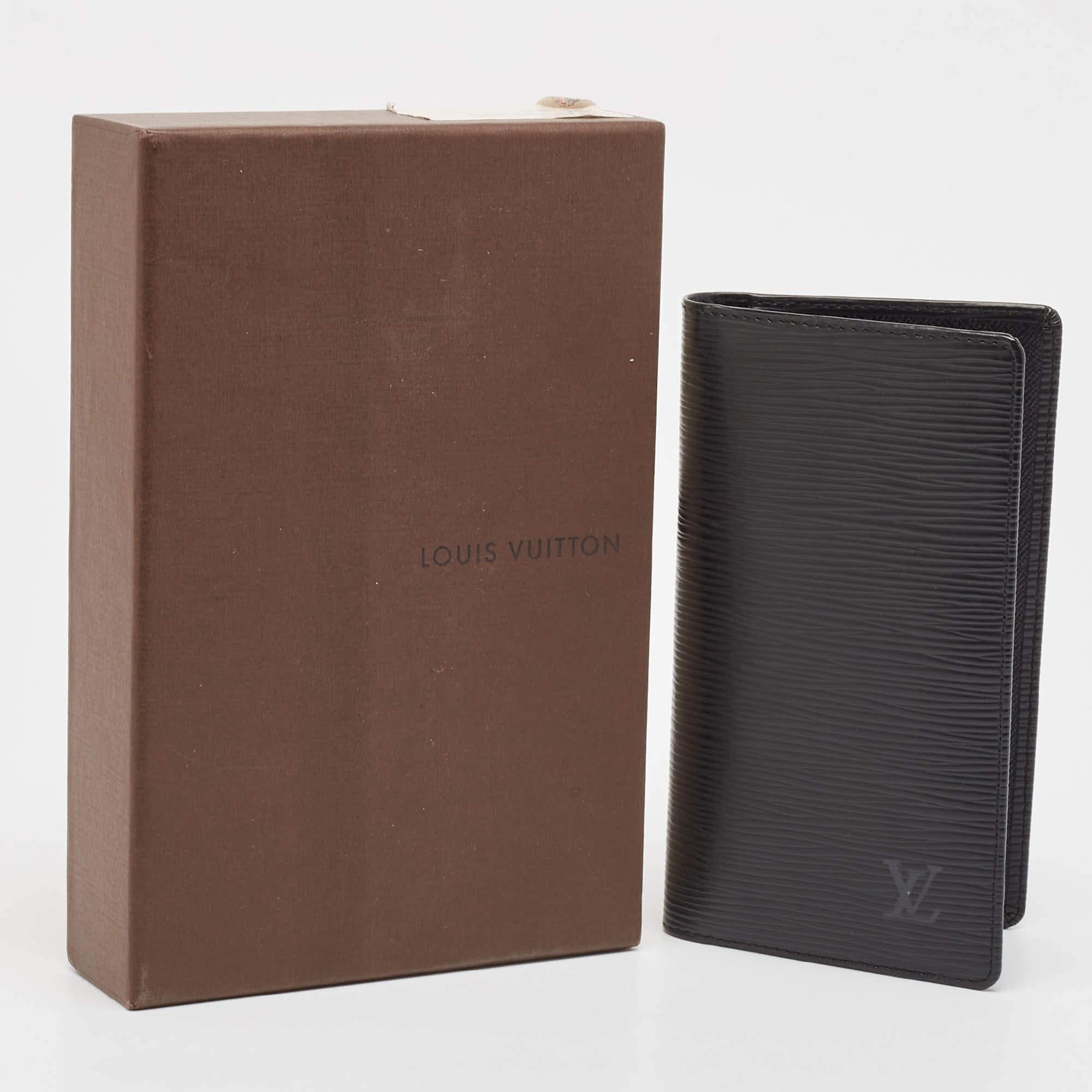 Louis Vuitton Black Epi Leather Bifold Long Wallet For Sale 3