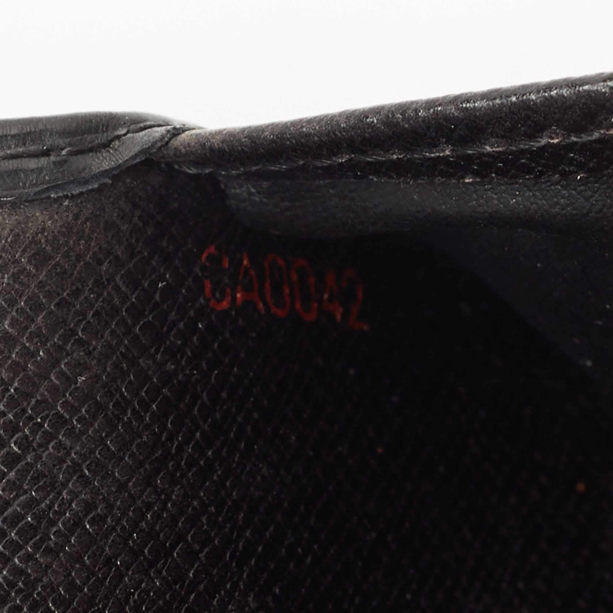 Louis Vuitton Schwarz Epi Leder Bifold Lange Brieftasche im Angebot 3