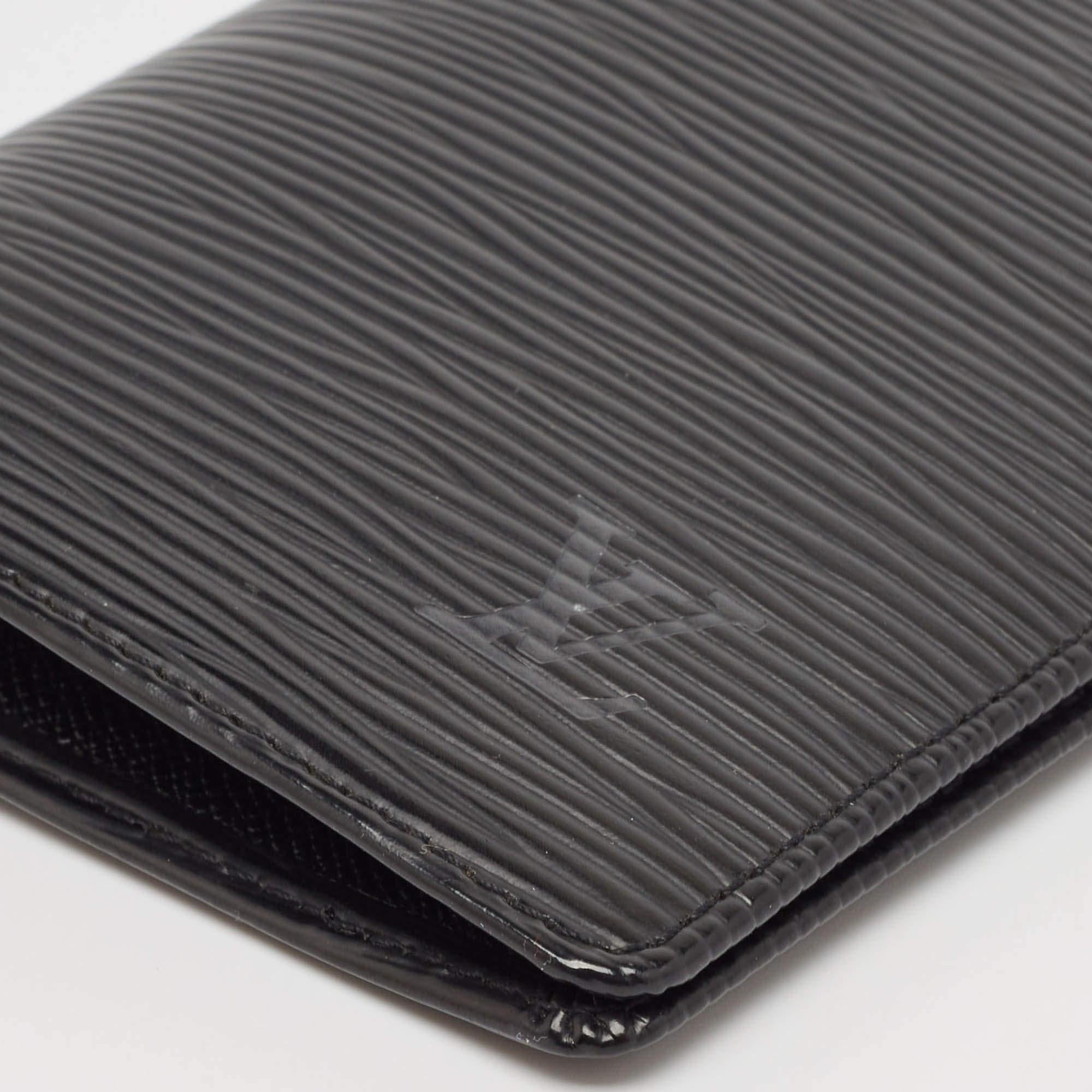 Louis Vuitton Black Epi Leather Bifold Long Wallet For Sale 5