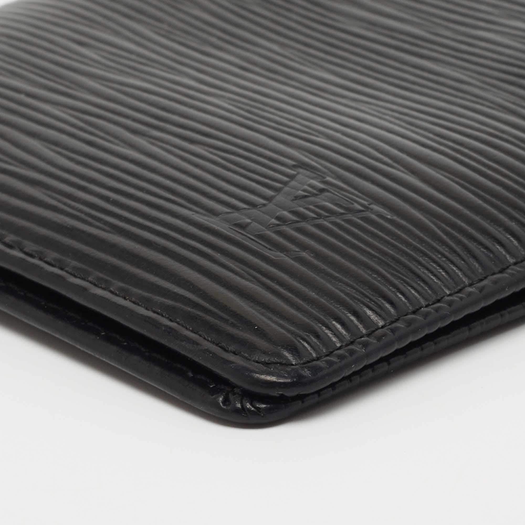 Louis Vuitton Black Epi Leather Bifold Long Wallet For Sale 5