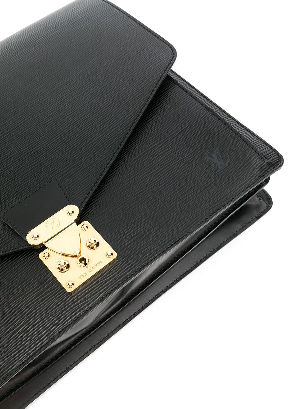 Louis Vuitton Black Epi Leather Big Size Senateur Briefcase In Good Condition In Paris, FR