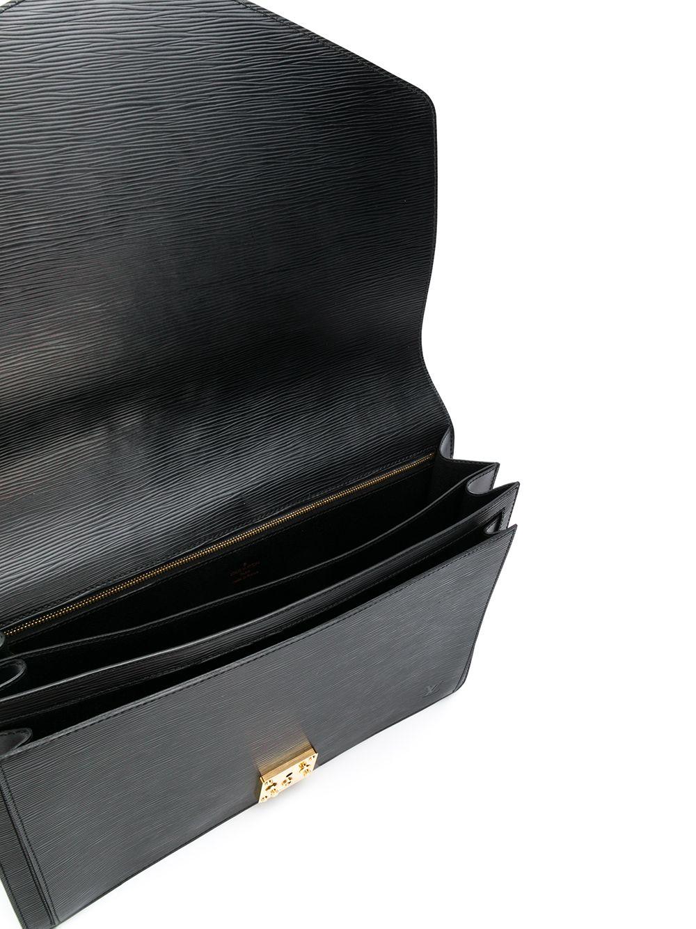 Men's Louis Vuitton Black Epi Leather Big Size Senateur Briefcase