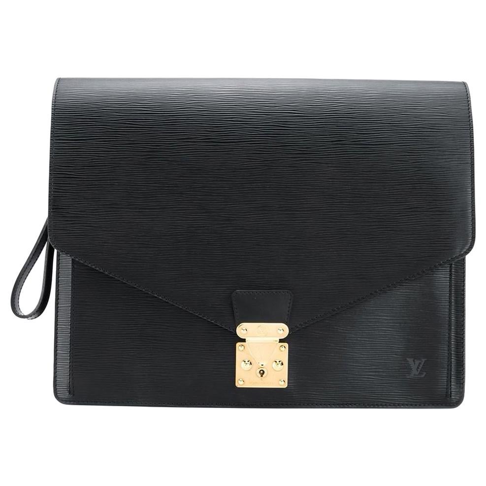 Louis Vuitton Black Epi Leather Big Size Senateur Briefcase