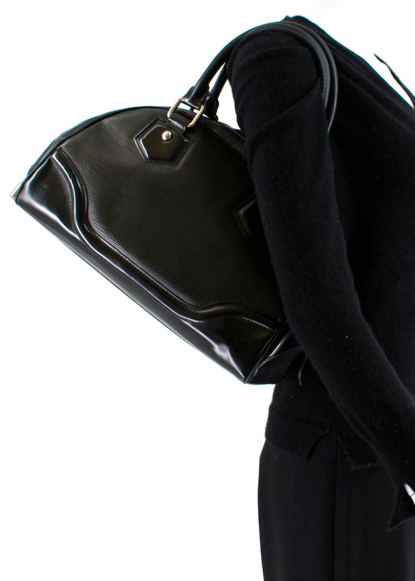 Women's or Men's Louis Vuitton Black Epi Leather Bowling Montaigne Bag