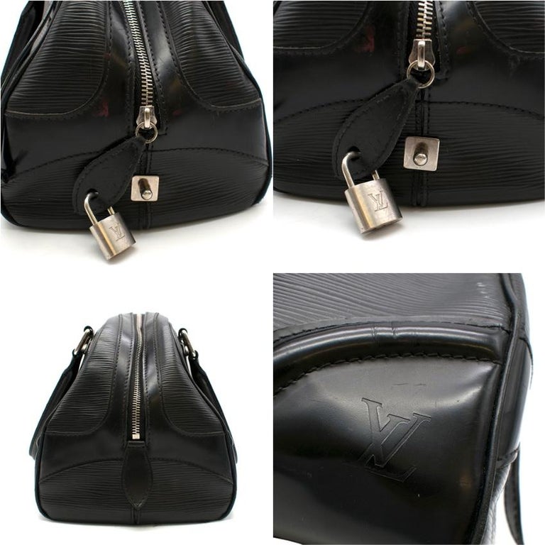 Louis Vuitton Black Epi Leather Bowling Montaigne Bag at 1stDibs