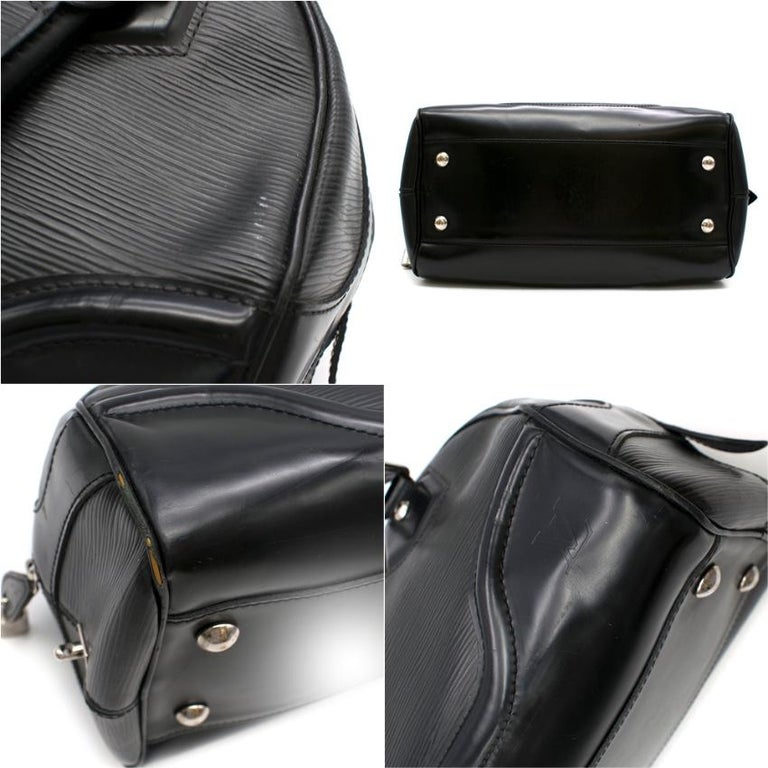Louis Vuitton Black Epi Leather Bowling Montaigne Bag at 1stDibs