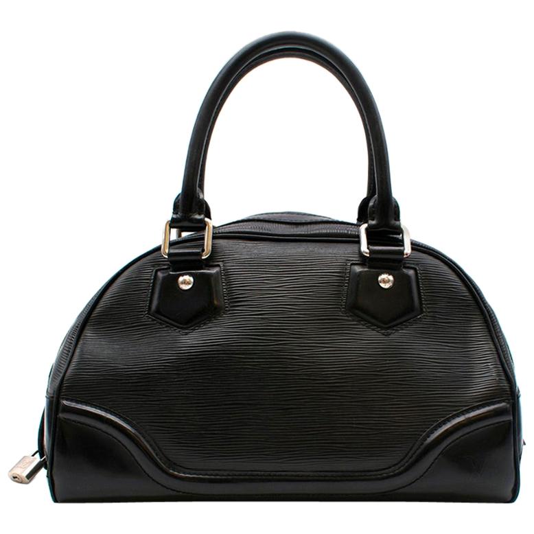 Louis Vuitton Black Epi Leather Bowling Montaigne Bag