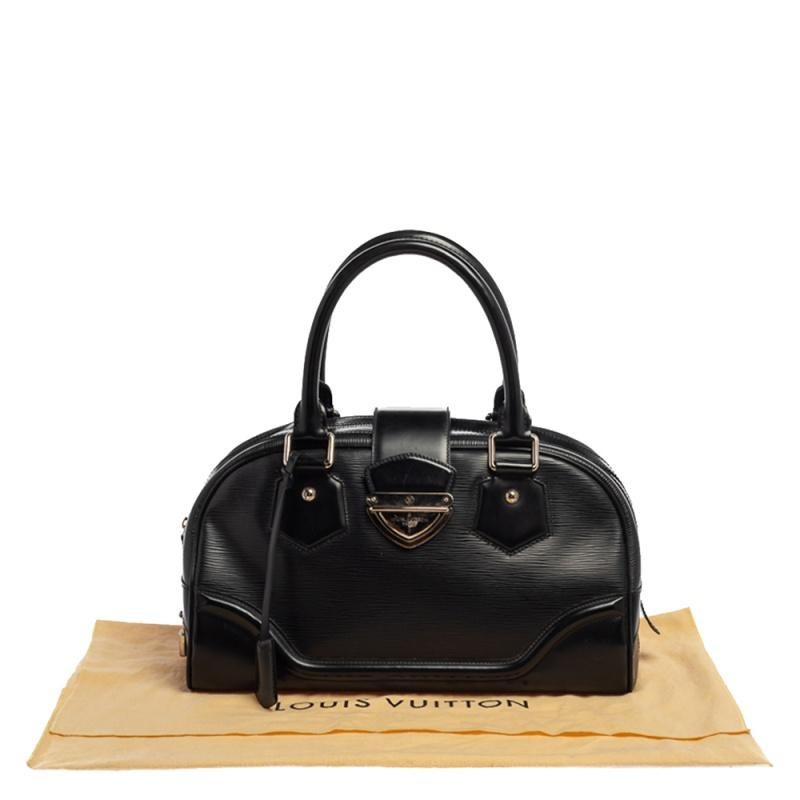 Louis Vuitton Black Epi Leather Bowling Montaigne GM Bag 9