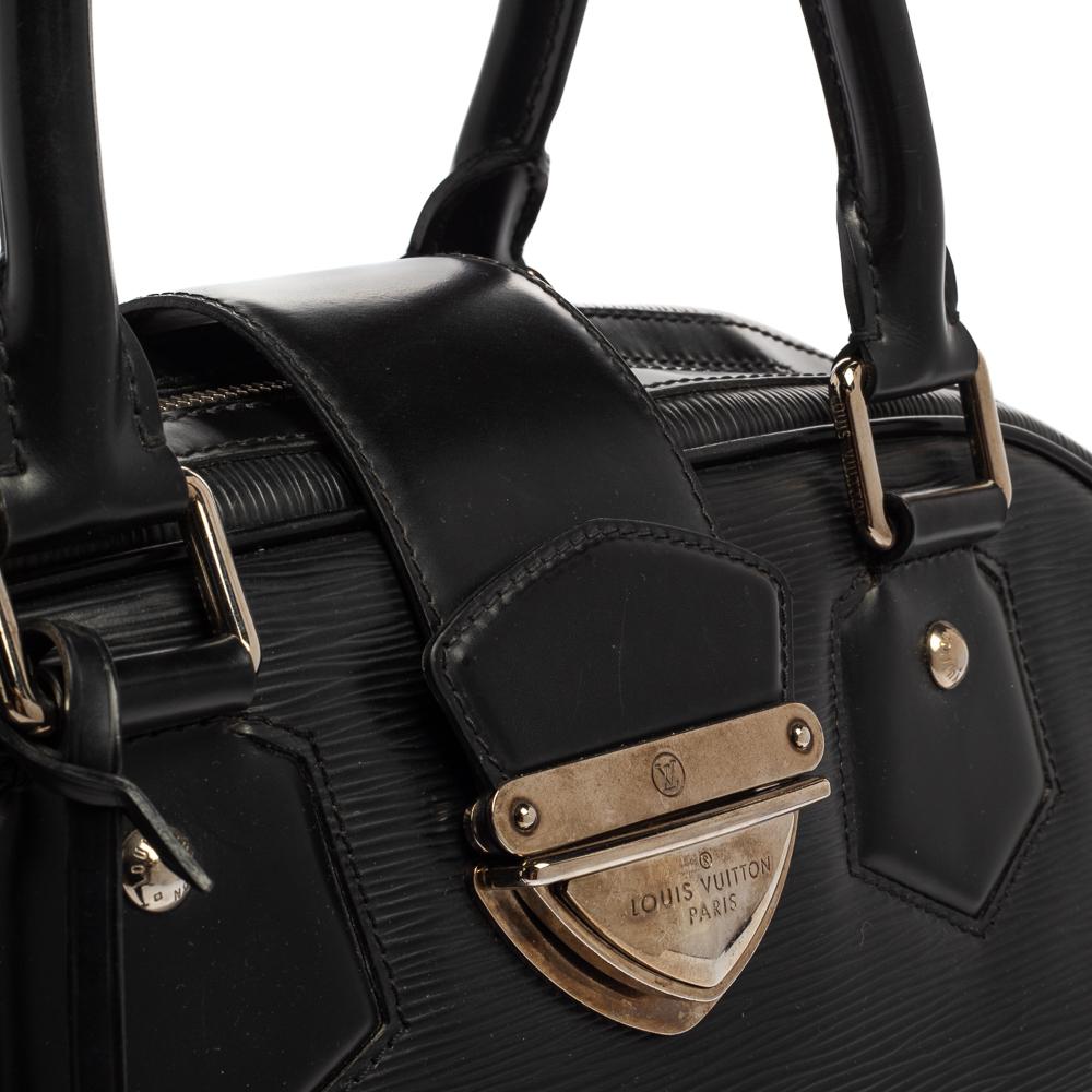 Louis Vuitton Black Epi Leather Bowling Montaigne GM Bag 4
