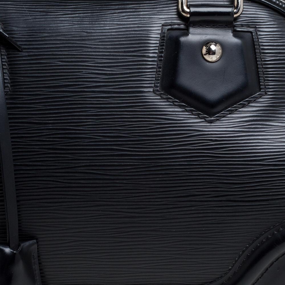 Louis Vuitton Black Epi Leather Bowling Montaigne PM Bag 5